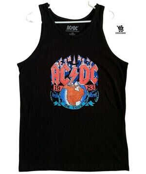 AC/DC 1983 On Tour Sleeveless Tanktop T-Shirt Adult Men's Size L NWOT